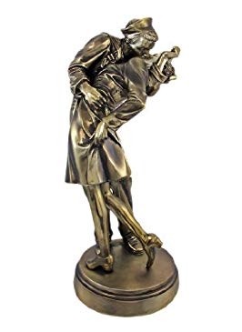 Sailor Kissing Nurse Statue Bronze Powder Figure. by Things2Die4