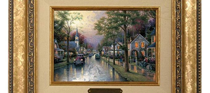 Thomas Kinkade Hometown Morning Brushwork (Gold Frame) Review