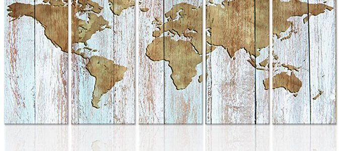 World Map Canvas Art,Vintage map Poster Printed on Canvas with Frame Ready to Hang,Canvas Art,Map of World Canvas Prints Wall Art,Map Poster Artwork (Antique Xlarge) Review