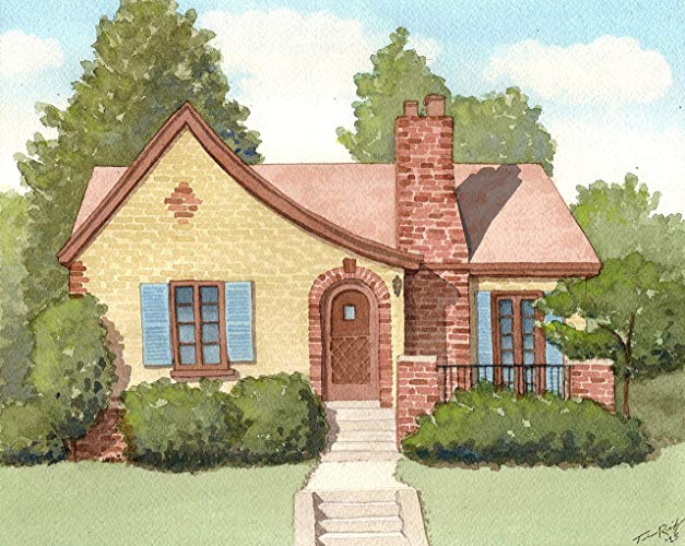 Custom Home or Chuch Watercolor