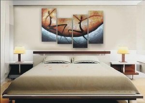 Wieco Art-Modern Abstract Art Oil Painting STRETCHED READY TO HANG OPZ-4-11