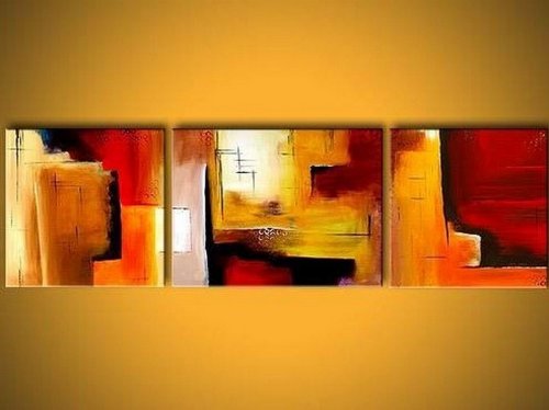 100% Hand Painted Art Oil Painting on Canvas 3 Piece Wall Art Modern Art Large Painting Gallery Wrapped Stretched and Ready to Hang