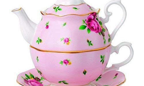 Royal Albert 0.49 Litre Fine Bone China Tea Party “New Country Roses Pink” Tea for One, Set of 1, White by Royal Albert Review