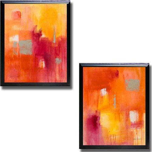 Summer Song I & II by Lanie Loreth 2-pc Black-Framed Canvas Set (Ready-to-Hang)