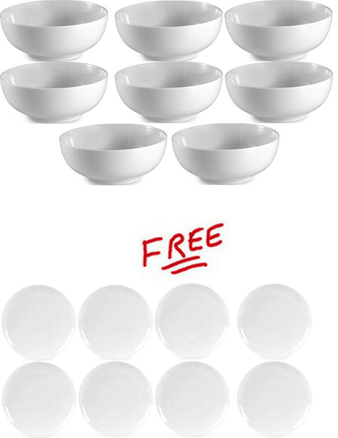 Set of 8 Everyday White by Fitz and Floyd Coupe 6-Inch Cereal Bowl, Buy More! Save More! with FREE!