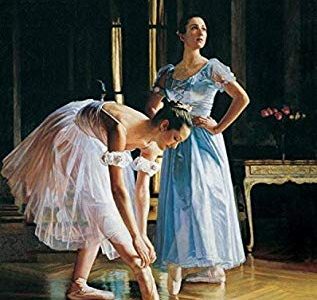 Real Hand Painted Ballerina Canvas Oil Painting for Home Wall Art Decoration, Not a Print/ Giclee/ Poster Review