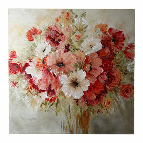 masterpieces Premium Hand Embellished Canvas Oil Painting Wall Art Gardens Passion I Flowers, 40