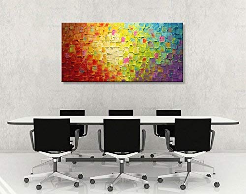 Seekland Art Modern Handmade Textured Oil Painting Abstract Canvas Wall Art for Home Decoration No Frame 56