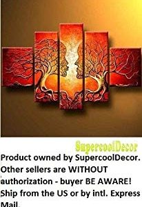 Tree of Love – Romantic – Modern Oil Painting on Canvas Stretched Framed with Wooden Frame – Return shipping covered for continental US regions Review