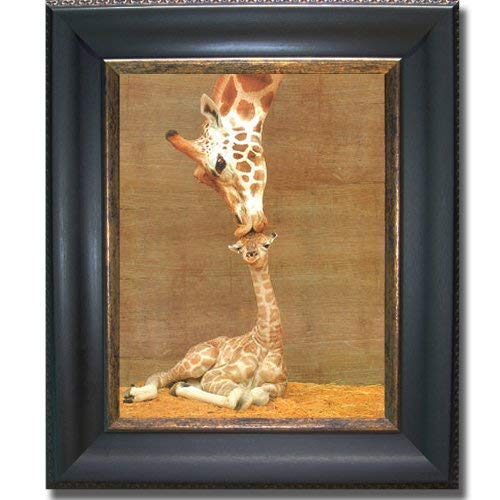 First Kiss (Makula) by Ron D'Raine Premium Black & Gold Framed Canvas (Ready-to-Hang)