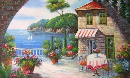 Seaside Cafe Canvas Wall Art Review