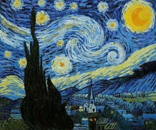 Vincent van Gogh Oil Painting Starry Night Painting 100% Hand Painted Art Abstract Oil Painting Modern Art