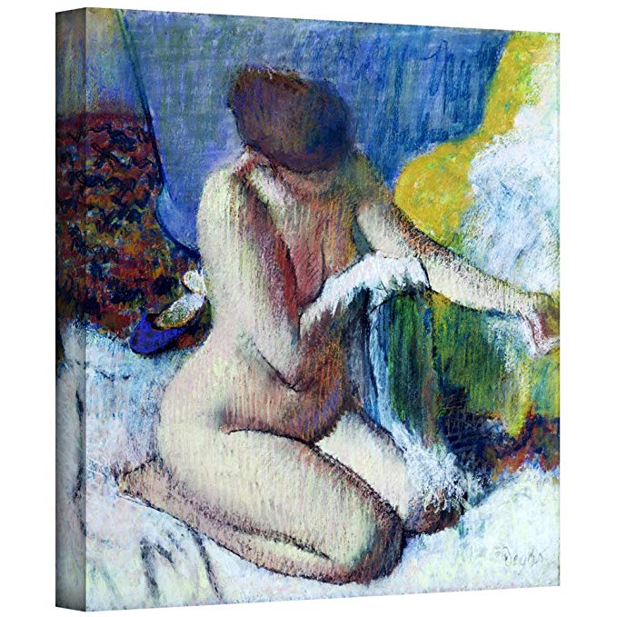 ArtWall 'After The Bath' Gallery-Wrapped Canvas Artwork by Edgar Degas, 24 by 24-Inch