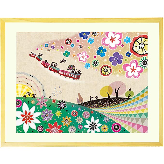 KAWAII ART for a happy life - Framed Flowers Artwork 