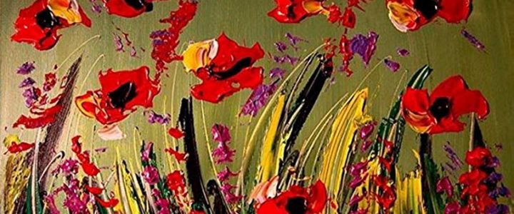 24″ Original Paintings – Artwork RED POPPIES ORIGINAL OIL PAINTING ON STRETCHED CANVAS Review