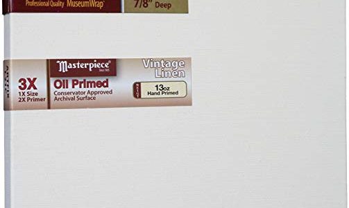 Masterpiece Artist Canvas VO-0918 Vincent Pro 7/8″ Deep, 9″ x 18″, Linen 13.0oz – 3X – Vintage Oil Primed Review