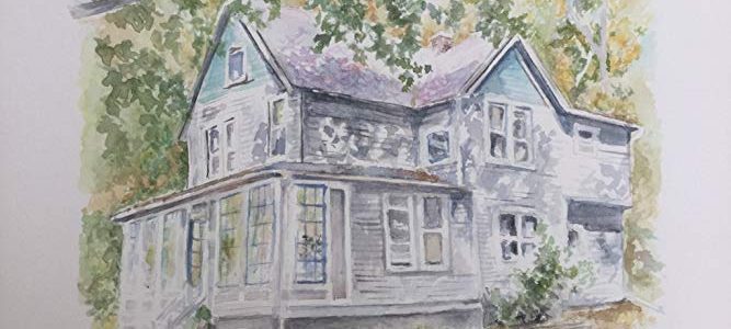 House portrait from your photo, watercolor, custom painting of your home Review