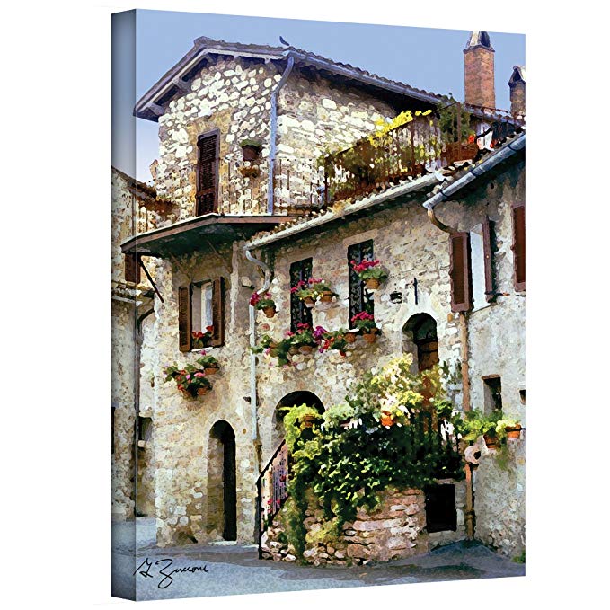 The Art Wall 32 by 24-Inch Assisi Italy Wrapped Canvas by George Zucconi