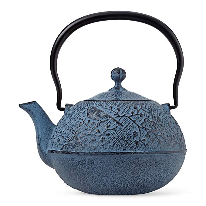 Blue Maromi Bird Cast Iron Teapot by Teavana