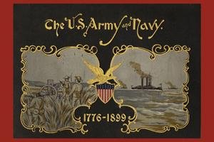 30 x 20 Stretched Canvas Poster U.S. Army and Navy 1776-1899 Review