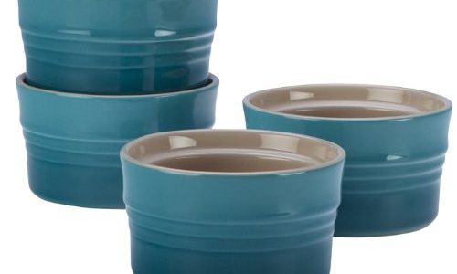 Le Creuset Stoneware Set of 4 Stackable Ramekins, 7-Ounce, Caribbean Review