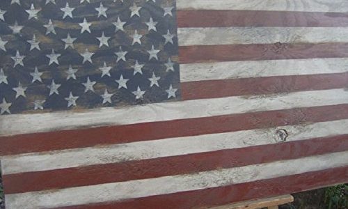 Distressed American Flag wall decor-46″ x 25″/Americana/Patriotic/Red White Blue Review