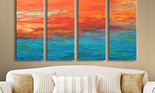 ArtWall Herb Dickinson ‘Lake Reflections II’ 4-Piece Gallery Wrapped Canvas Artwork, 24 by 32-Inch Review