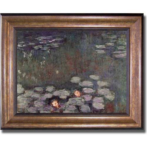 Water Lillies by Claude Monet Premium Bronze-Framed Canvas (Ready-to-Hang)