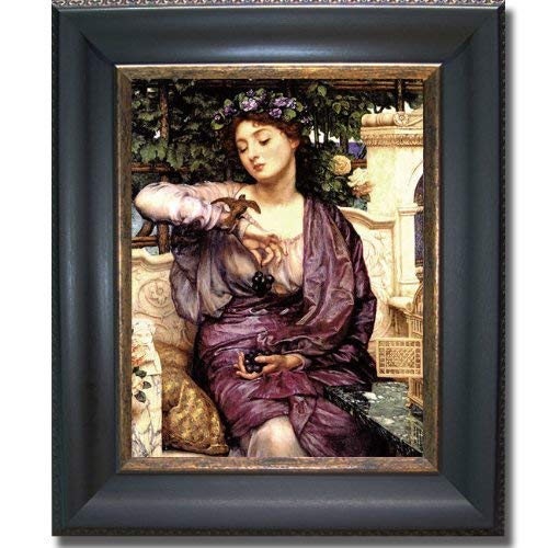 Libra and Her Sparrow by Sir Edward Poynter Premium Black & Gold Framed Canvas (Ready-to-Hang)