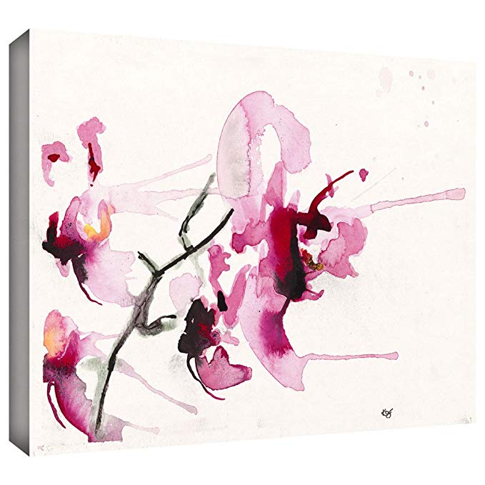 ArtWall Karin Johannesson 'Orchids III' Gallery-Wrapped Canvas Artwork, 24 by 32-Inch