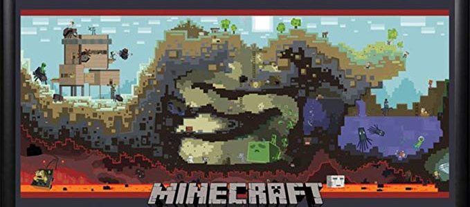 Minecraft World Video Game Poster Lamina Framed Poster 36 x 24in Review