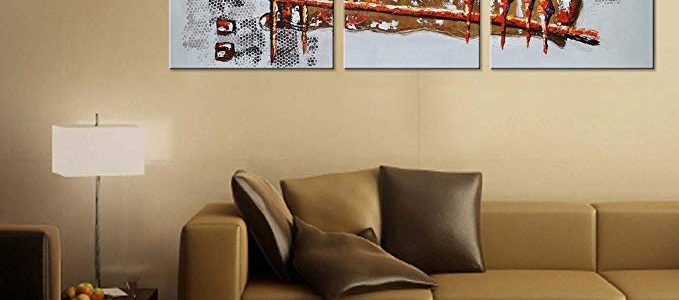 Everfun Art Hand Painted Oil Painting on Cnavas Modern Wall Art Abstract Figure Pictures Artwork Bridge Decoration 68″W x 20″H Review