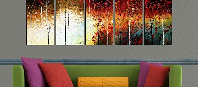 ARTLAND Hand Painted 28×70-inch ‘A Night to Remember’ 5-piece Gallery-wrapped Canvas Wall Art Set Review