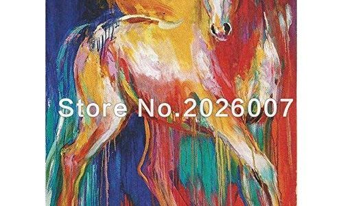 artist Hand Painted Abstract Rich colors war horse wind thunder marcia baldwin Oil Painting Canvas Wall Decoration For Living Room Fine Artwork Review