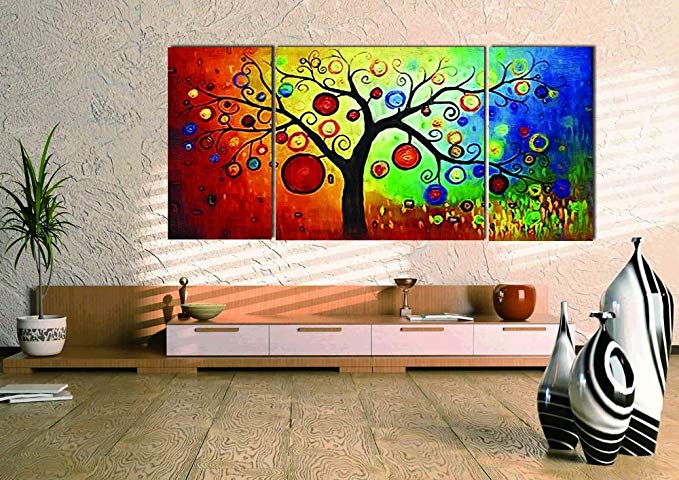 supercooldecor3008 - Special - Modern Abstract Oil Painting on Canvas Stretched-framed Ready to Hang