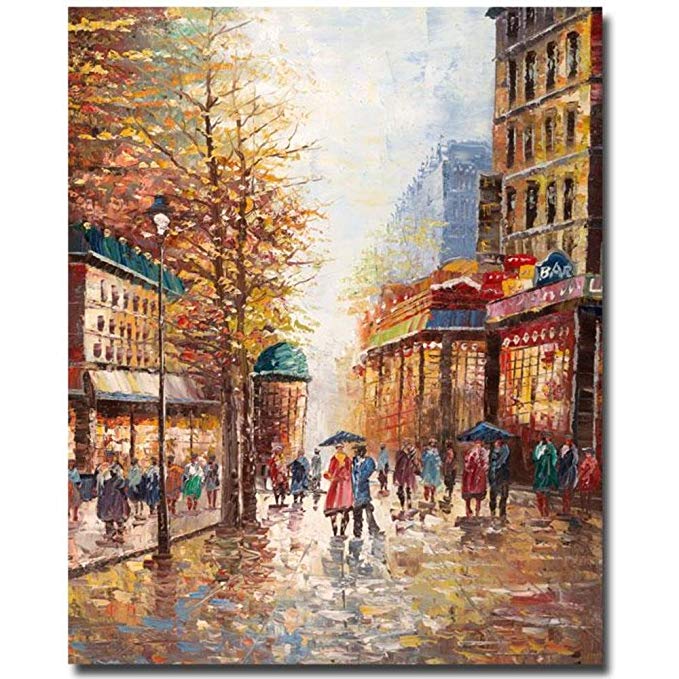 Trademark Global French Street Scene By Joval - Extra Large Artwork