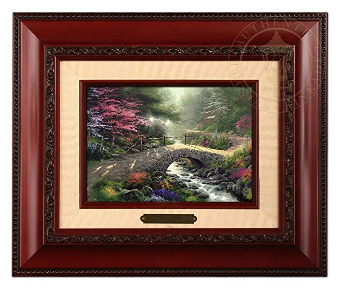 Thomas Kinkade Bridge of Faith Brushwork (Brandy Frame)