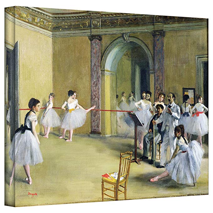 ArtWall 'The Dance Foyer at The Opera on The Rue Le Peletier' Gallery-Wrapped Canvas Artwork by Edgar Degas, 24 by 32-Inch