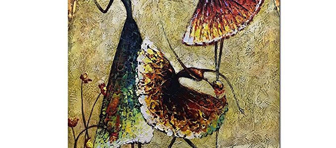 Metuu Oil Paintings, Ballet Dancer Girl Paintings Modern Home Decor Wall Art Painting Wood Inside Framed Hanging Wall Decoration Abstract Painting Ready to hang 24x36inch Review