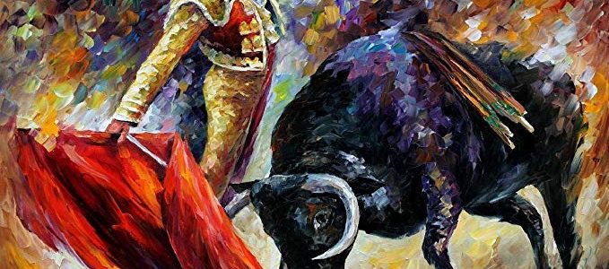 Osm Art Professional Artist Handmade Oil Painting Reproduction Bullfight Canvas Pictures 100% Hand Painted Oil Painting Bull Unframed Spain Landscape Review