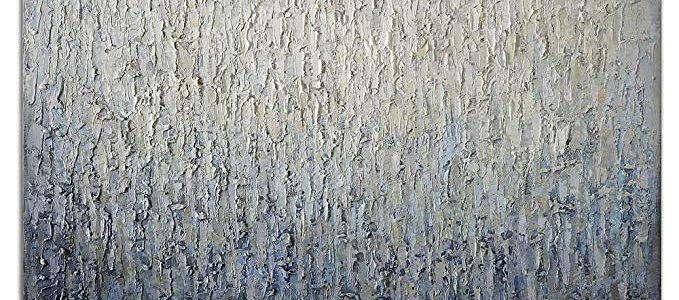 Osm Art New Hand Painted Modern Fresh Ideas Abstract Oil Painting Wall Decor Landscape Blue Gray Painting On Canvas For Living Room Decoration Review