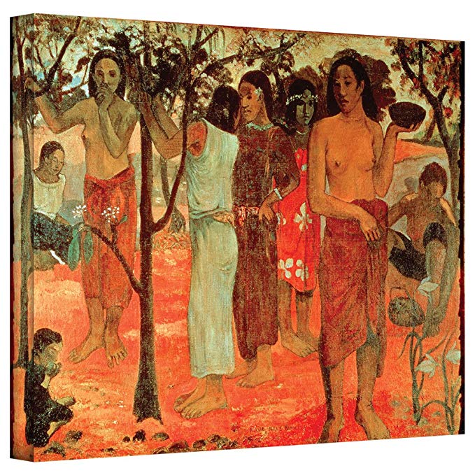 ArtWall 'Nave Nave Mahana, Delightful Days' Gallery-Wrapped Canvas Artwork by Paul Gauguin, 24 by 32-Inch