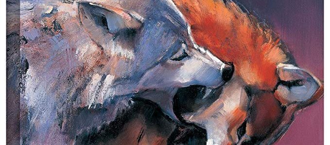 ArtWall Mark Adlington ‘Two Wolves’ Gallery Wrapped Canvas Artwork, 24 by 32-Inch Review