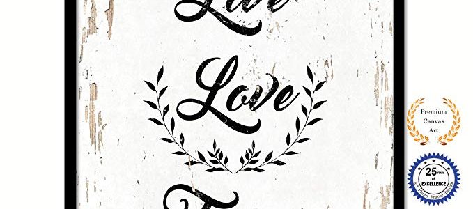 Spot Color Art Live Love Tacos Office Framed Canvas Art, 22″ x 29″, White Review