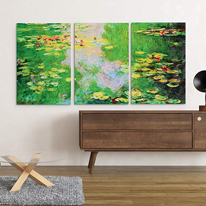 MasterPieces Water Lily 1, Monet, Hand-embellished, Overall size, 24